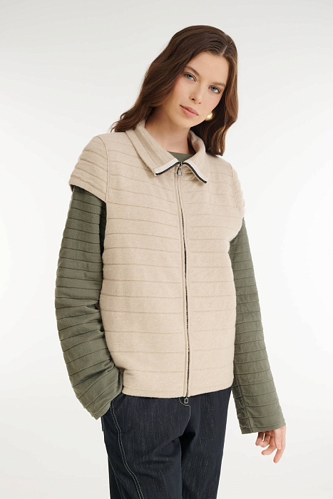 Трикотажный жилет на молнии Бренд Sarah Pacini