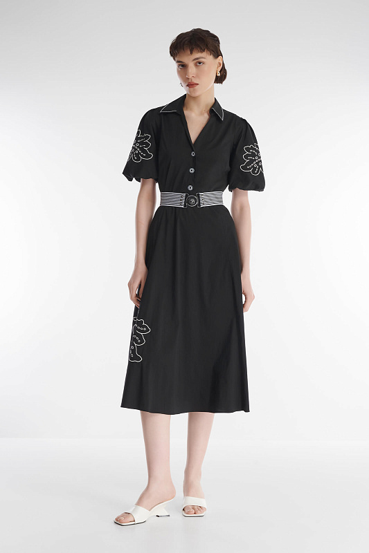 Хлопковое платье с вышивкой Бренд Caterina Leman