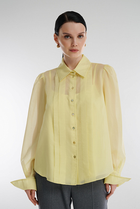 Полупрозрачная рубашка из вискозы Бренд Caterina Leman