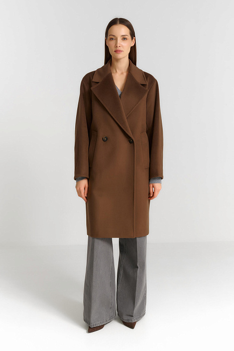 Двубортное шерстяное пальто Бренд Diana Gallesi