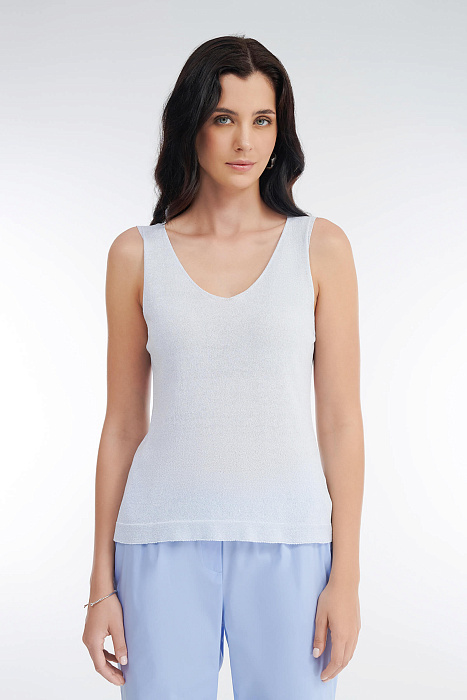 Трикотажный топ с V-образным вырезом Бренд Rocco Ragni