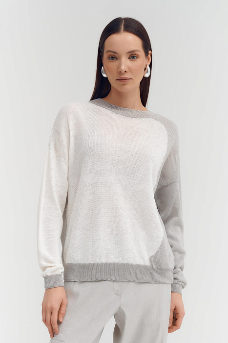 Джемпер с комбинированной расцветкой Бренд Sarah Pacini