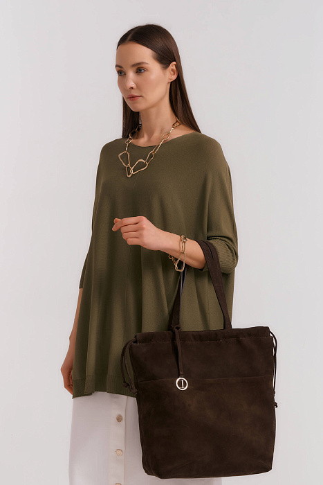 Замшевая сумка на плечо Бренд Diana Gallesi