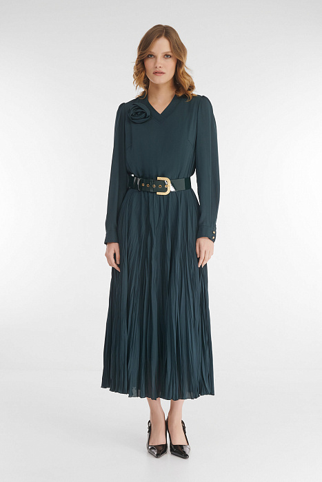 Платье из поливискозы с крэш эффектом Бренд Caterina Leman