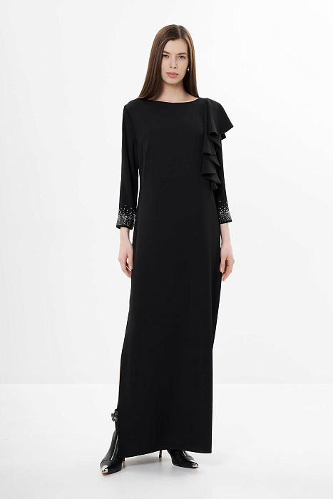 Платье с воланом и стразами Бренд Daniela Drei