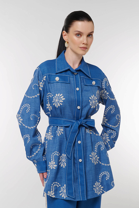 Блузка с цветочной вышивкой Бренд Caterina Leman