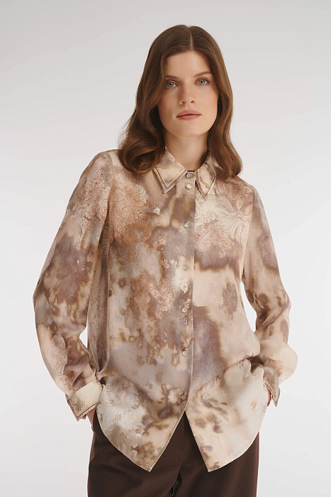 Рубашка с абстрактным принтом Бренд Caterina Leman