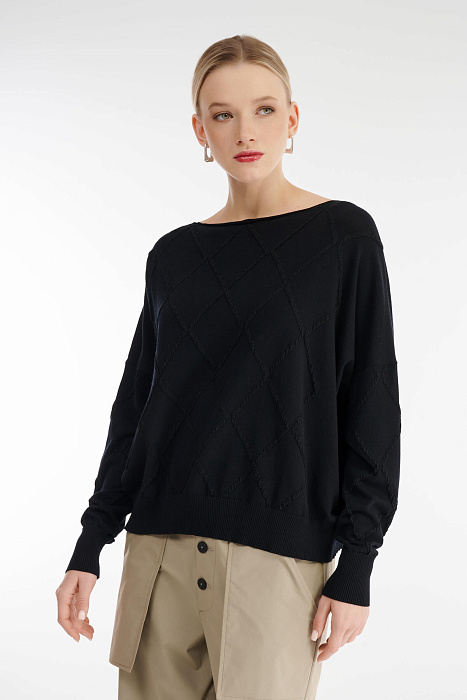 Джемпер с вырезом-лодочкой Бренд Sarah Pacini