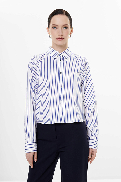 Укороченная хлопковая рубашка Бренд Diana Gallesi