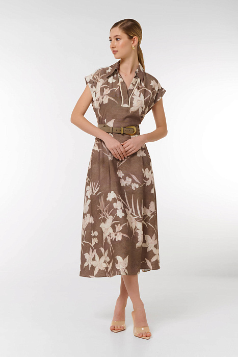 Платье миди с цветочным принтом Бренд Caterina Leman