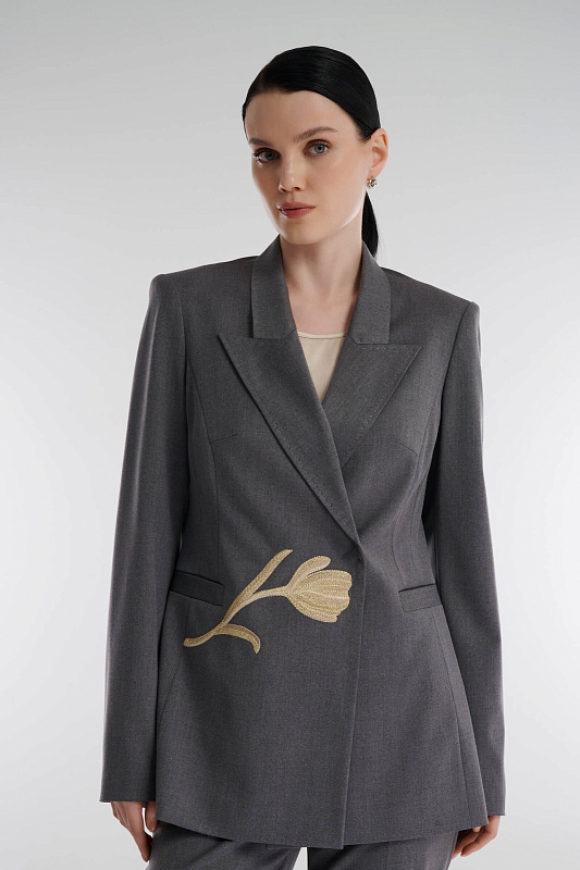 Пиджак с цветочной вышивкой Бренд Caterina Leman