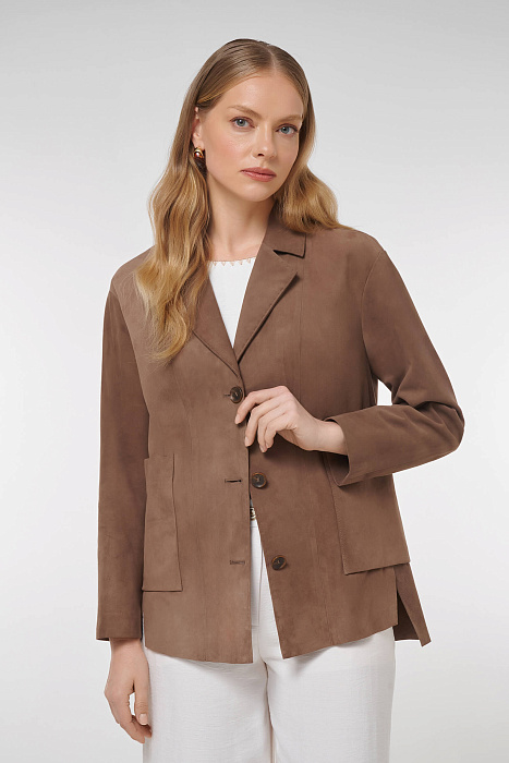 Удлиненная куртка из натуральной кожи Бренд Caterina Leman