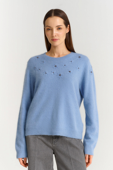 Джемпер с цветочной вышивкой Бренд Diana Gallesi