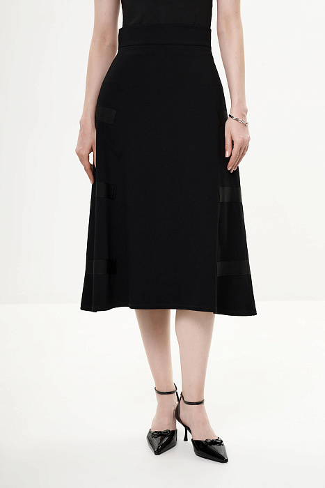 Расклешенная юбка из шелковистой вискозы Бренд Milva Mi