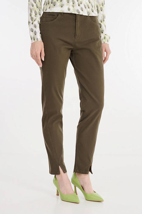 Зауженные джинсы с разрезами спереди Бренд Diana Gallesi