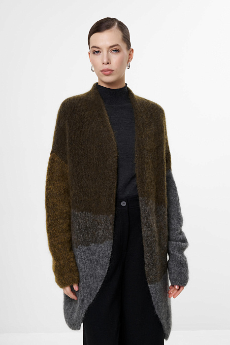 Кардиган из шерсти и мохера Бренд Sarah Pacini
