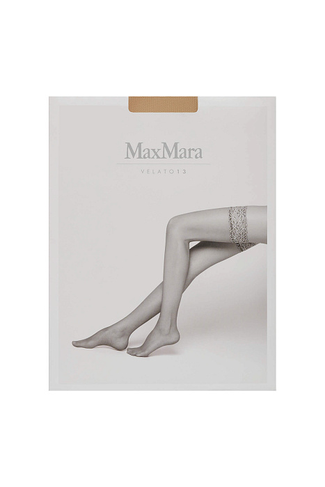 Чулки 13 ден с цветочным кружевом Бренд Max Mara