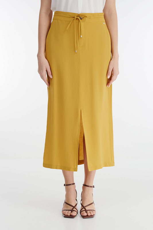 Прямая юбка на завязках с разрезом Бренд Diana Gallesi