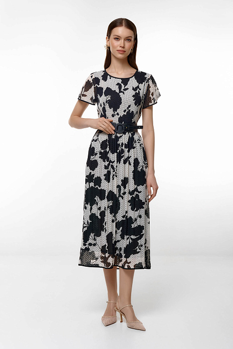 Платье с цветочным принтом и ремнем Бренд Caterina Leman