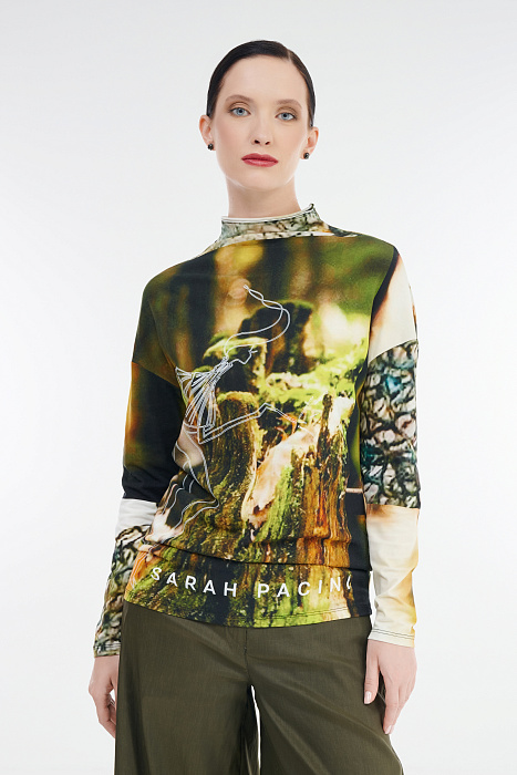 Водолазка с принтом Бренд Sarah Pacini
