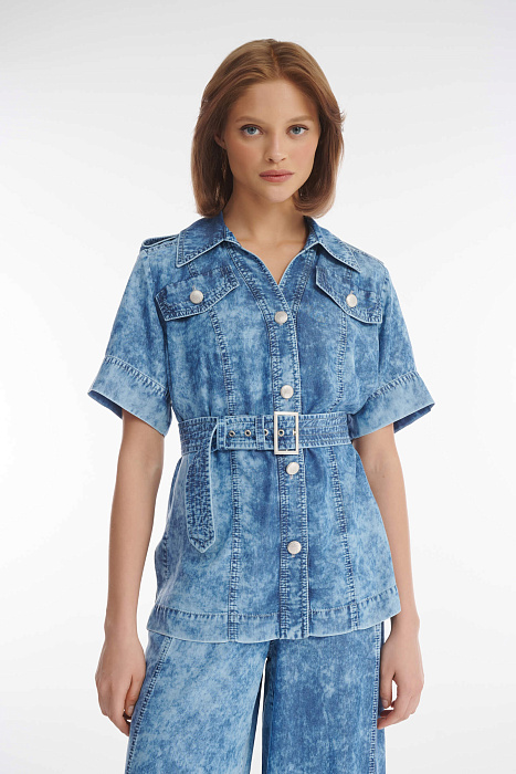 Рубашка сафари с принтом тай-дай Бренд Caterina Leman