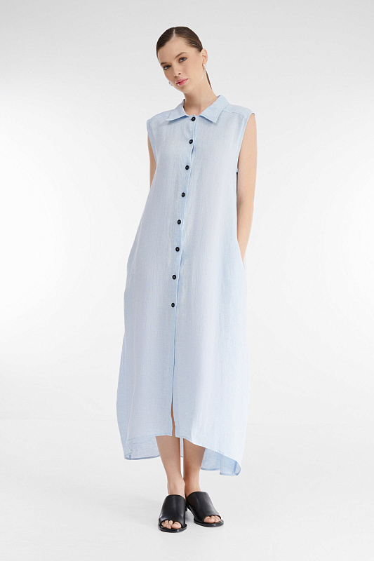 Льняное платье-рубашка Бренд Sarah Pacini