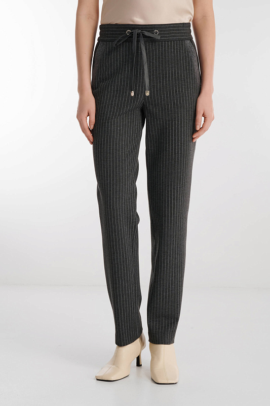 Брюки в полоску из смесовой вискозы Бренд Caterina Leman