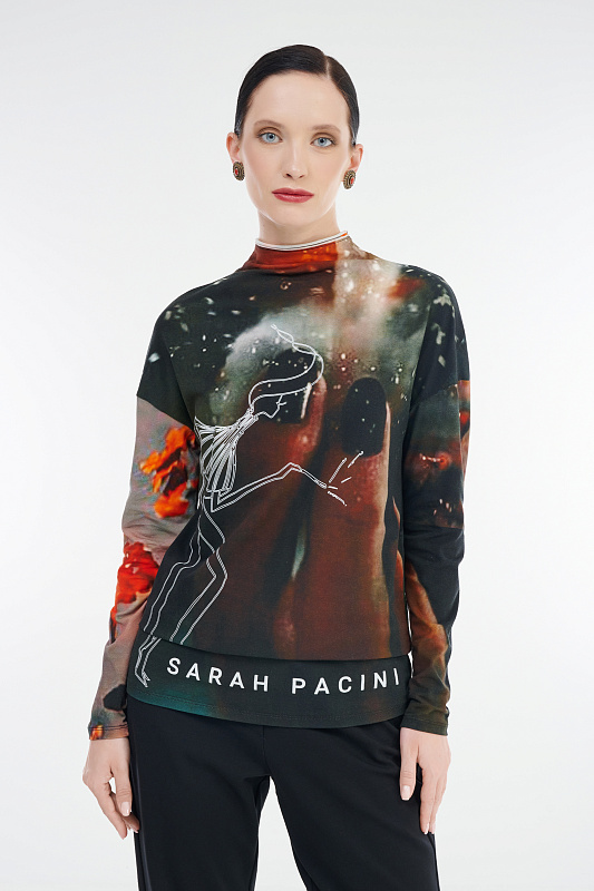 Водолазка с принтом Бренд Sarah Pacini