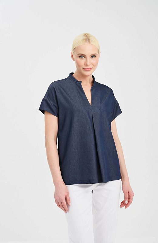 Блузка с воротником-стойкой Бренд Rocco Ragni