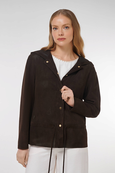 Куртка с перфорацией из натуральной кожи Бренд Caterina Leman