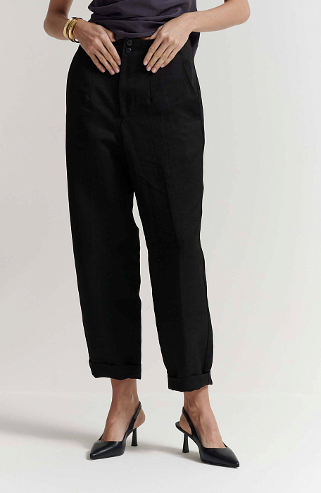 Прямые брюки с высокой посадкой Бренд GentryPortofino