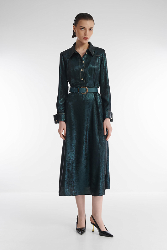 Платье-рубашка с контрастной строчкой Бренд Caterina Leman