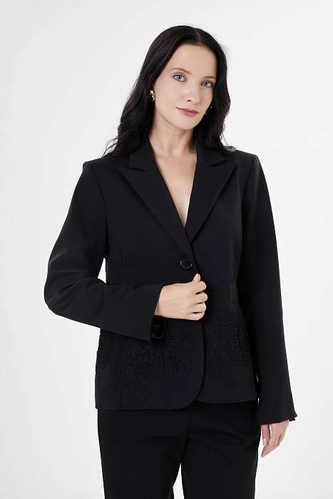 Жакет из поливискозы с кружевом Бренд Milva Mi