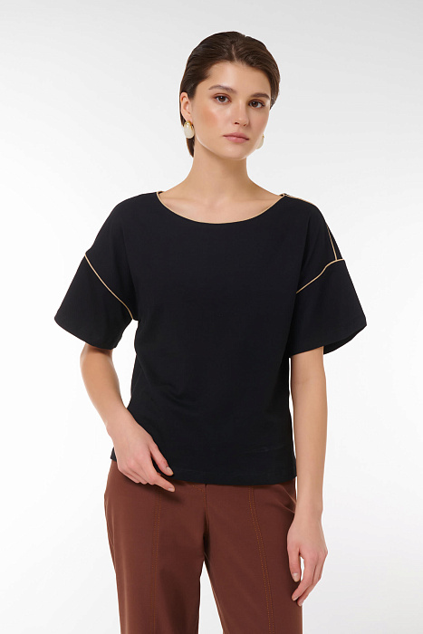 Джемпер с контрастной окантовкой Бренд Caterina Leman