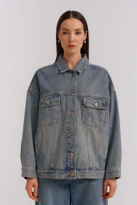 Куртка из денима со стразами Бренд Diana Gallesi