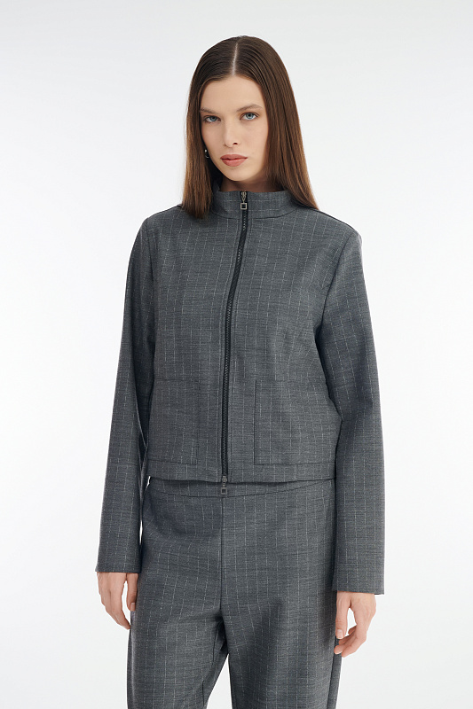 Укороченный жакет на молнии Бренд Sarah Pacini