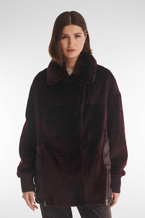 Комбинированная дубленка Бренд Caterina Leman