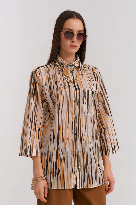 Рубашка с абстрактным принтом Бренд Diana Gallesi