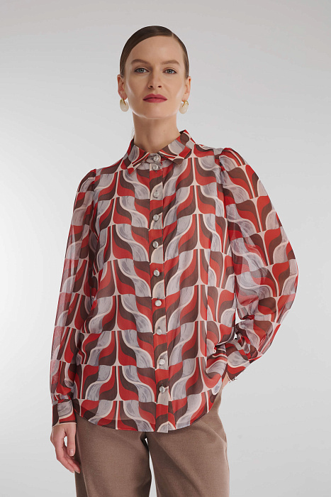 Рубашка с абстрактным принтом Бренд Caterina Leman