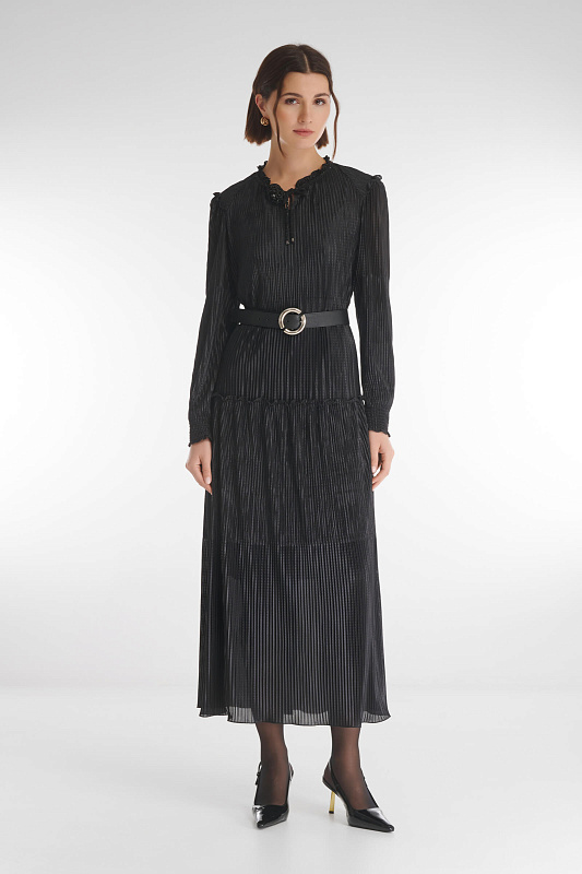 Длинное платье с эффектом плиссировки Бренд Caterina Leman