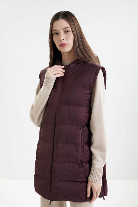 Стеганый жилет с капюшоном Бренд MM