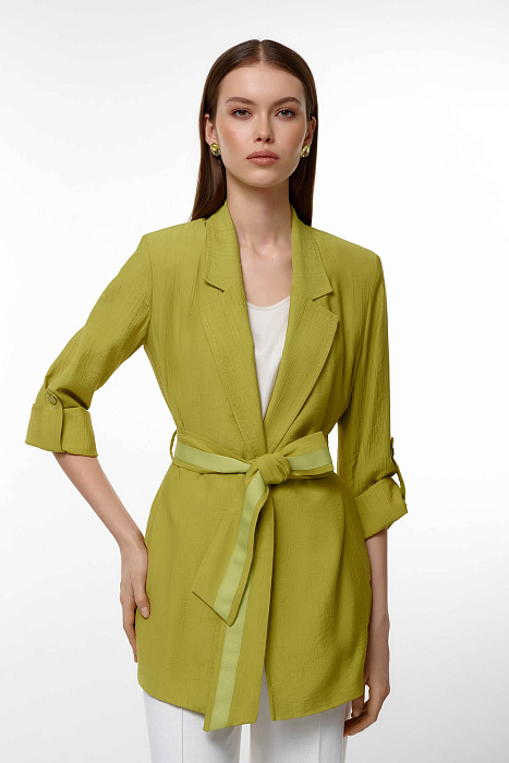 Жакет с поясом и рукавом 3/4 Бренд Caterina Leman