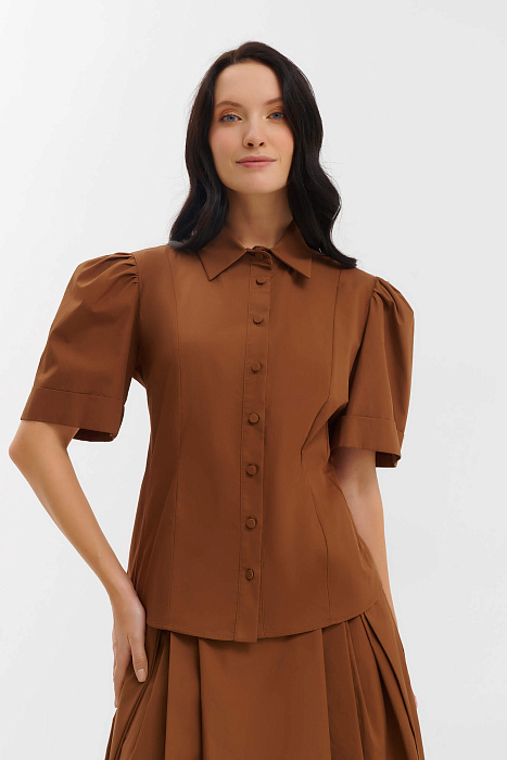 Блузка из хлопка на пуговицах Бренд Milva Mi