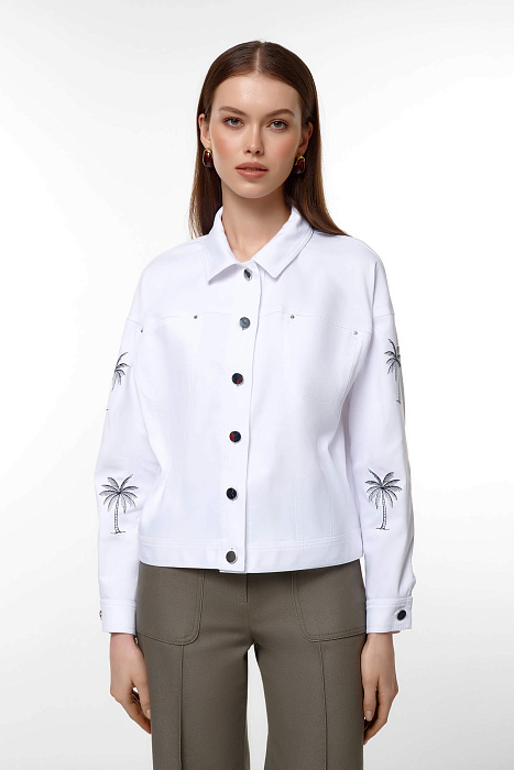 Куртка из денима с контрастной строчкой Бренд Caterina Leman